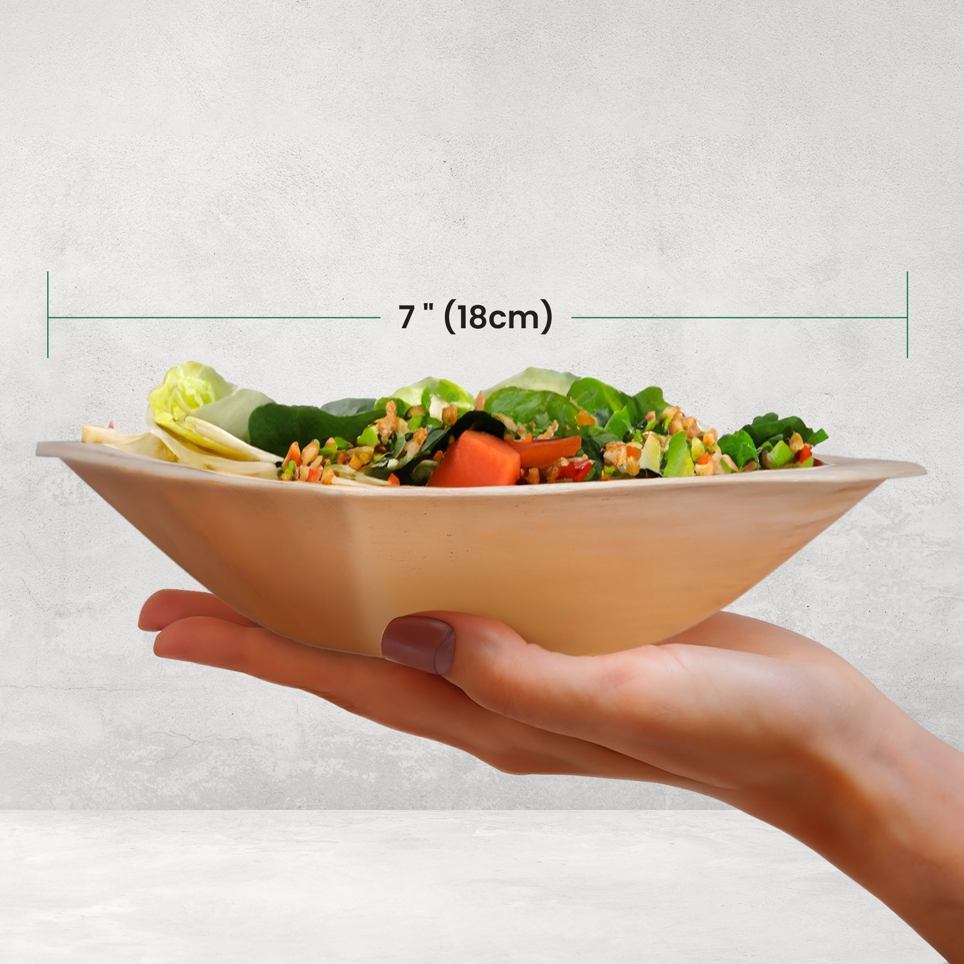 7" (18cm) Square Palm Leaf Compostable Bowls - Eco Leaf Products