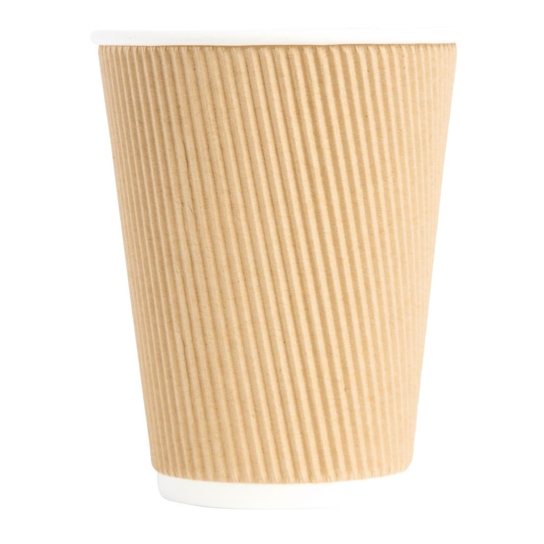 12oz (340ml) Kraft Ripple Recyclable Coffee Cups - Eco Leaf Products