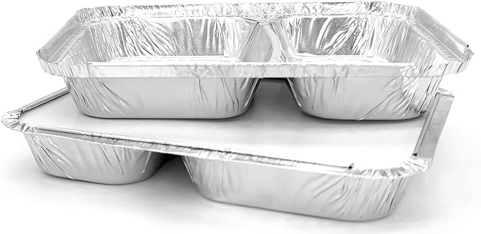 Aluminium Foil Tray 2-Compartment - Eco Leaf Products