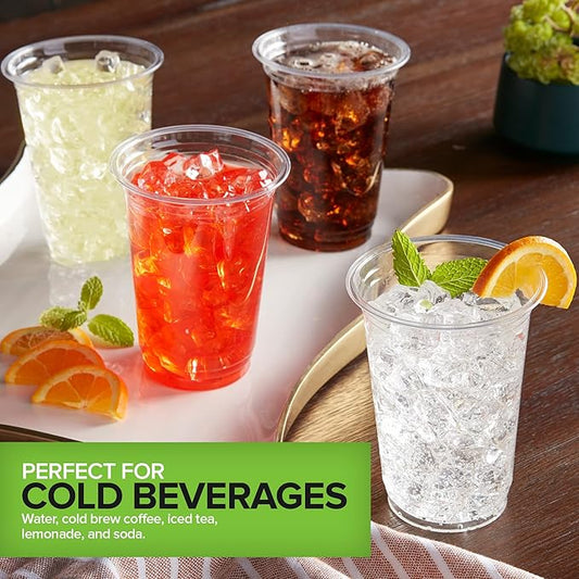 Compostable Cold Cups - Medium 12oz - Eco Leaf Products