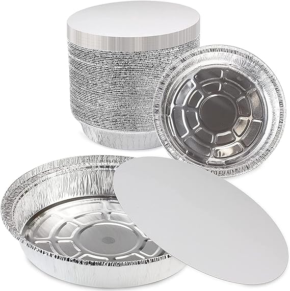 No.12 Round Aluminum Foil Food Containers Recyclable (920ml) - Eco Leaf Products