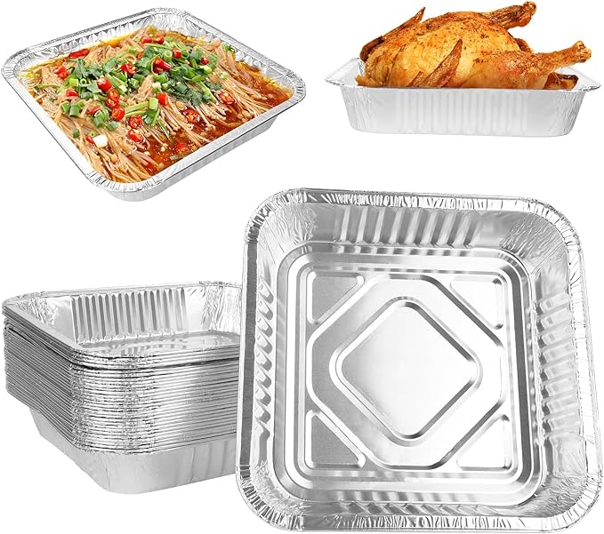 No.9 Shallow Aluminum Foil Food Containers Recyclable (1500ml) - Eco Leaf Products
