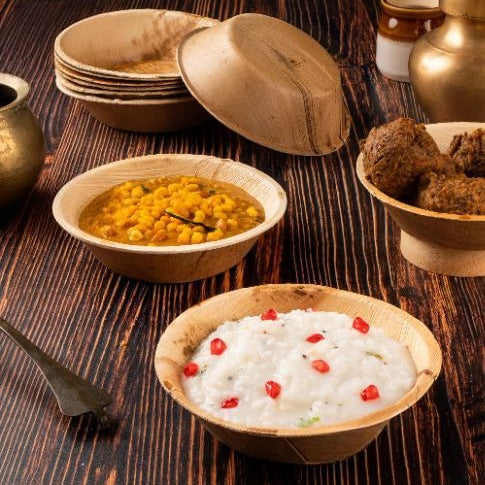 6" (15 cm) Round Biodegradable Dessert Bowls - Eco Leaf Products