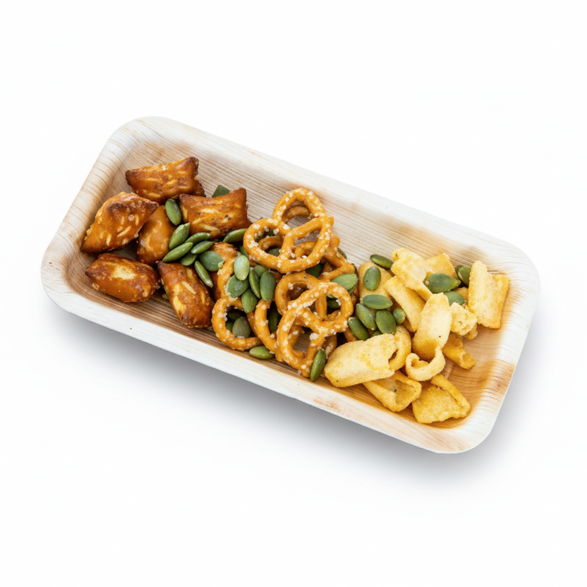 Sushi Serving Disposable Bamboo Tray 7" x 3" (18cm x 8cm) - Eco Leaf Products