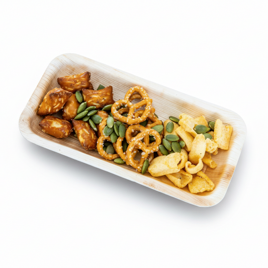 Sushi Serving Disposable Bamboo Tray 7" x 3" (18cm x 8cm) - Eco Leaf Products