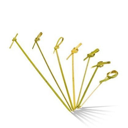 Wooden Bamboo Looped Skewers 9cm - 100 pack - Eco Leaf Products
