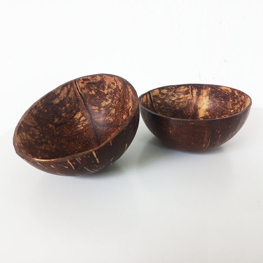 Polished Oval Coconut Shell Bowls 200ml - Eco Leaf Products