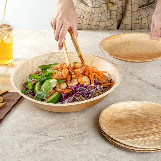 Extra Large 12" (30cm) Compostable Salad Serving Bowl - Eco Leaf Products