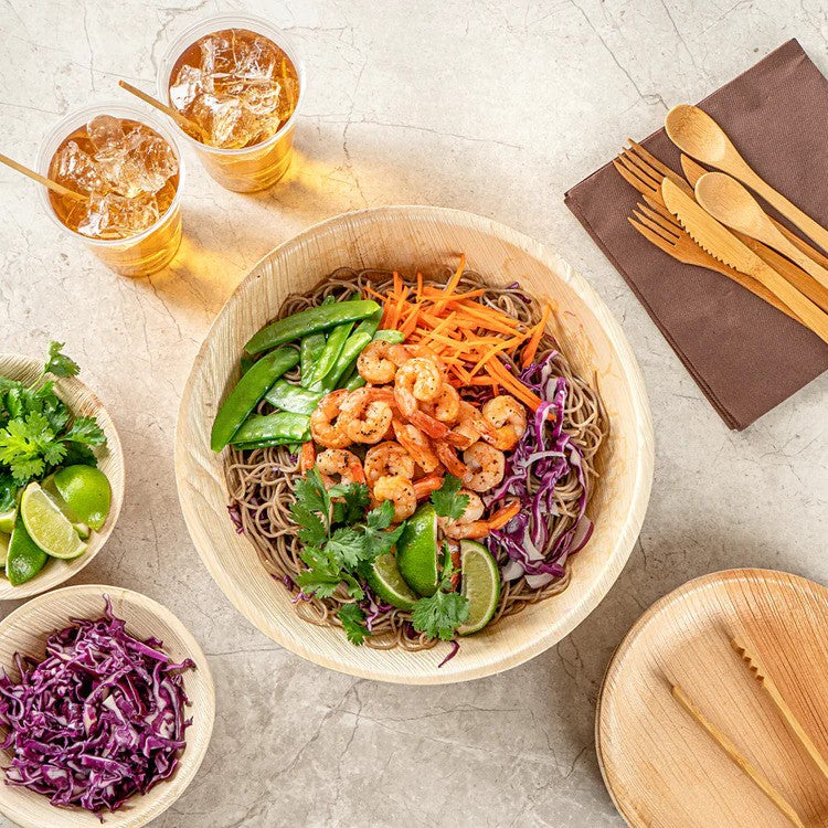 Extra Large 12" (30cm) Compostable Salad Serving Bowl - Eco Leaf Products