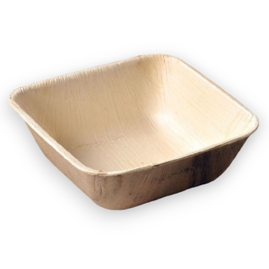 6" (15 cm) Square Disposable Bamboo Bowls - Eco Leaf Products