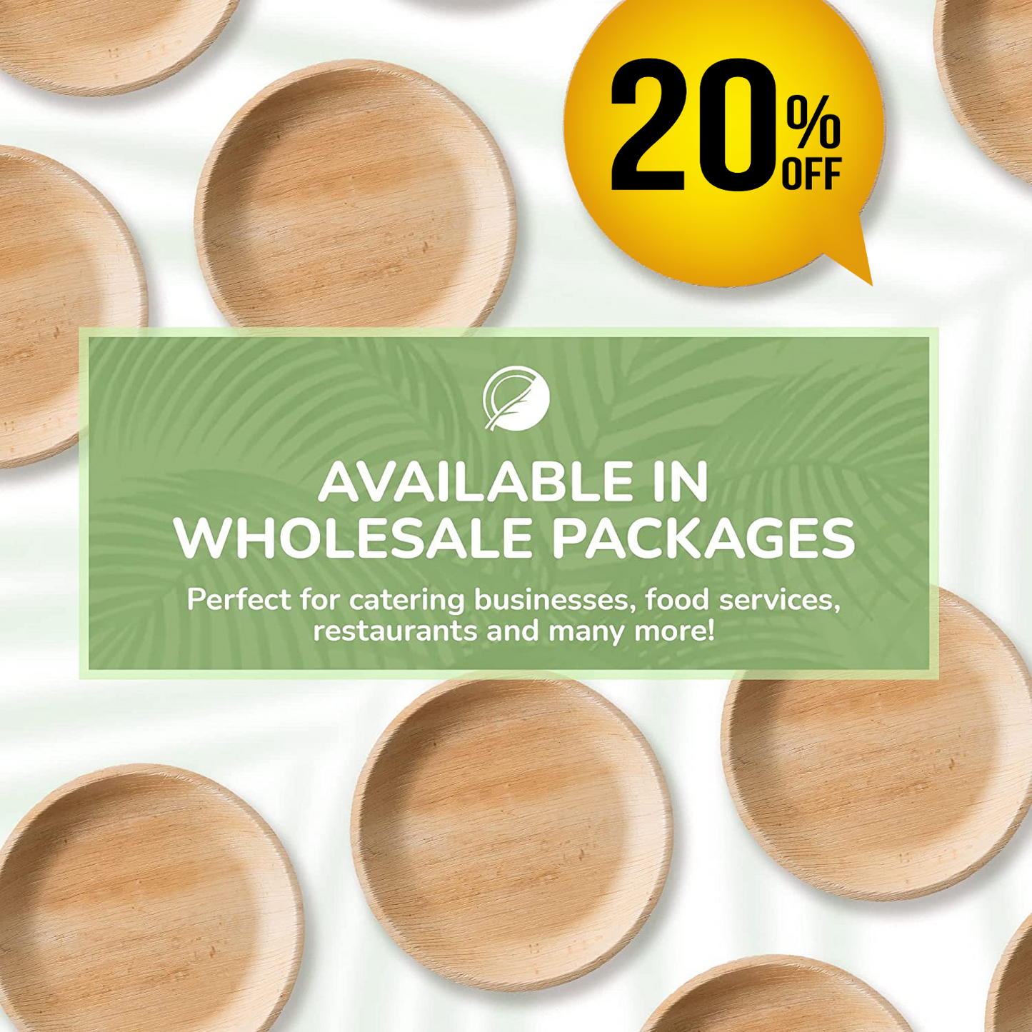 Medium Rectangle Palm Leaf Bamboo Platters 10" x 6" - Eco Leaf Products