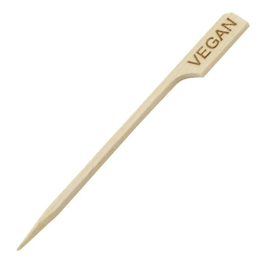 'Vegan' Disposable Teppo Gushi Gun Shaped Skewer 9cm (3.5") - Eco Leaf Products