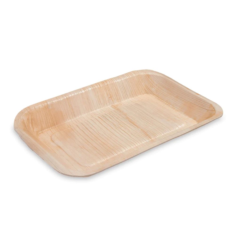 Wholesale Rectangle Palm Leaf Bamboo Trays - Eco Leaf Products