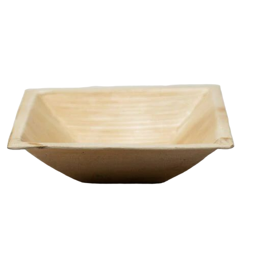 6" (16cm) Square Pyramid Palm Leaf Disposable Bowls - Eco Leaf Products
