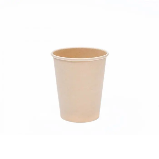 8oz Single Wall Bamboo Paper Cup Kraft - Eco Leaf Products