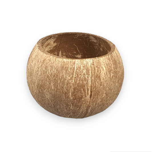 Large Semi Polished Natural Coconut Shell 400ml - Eco Leaf Products