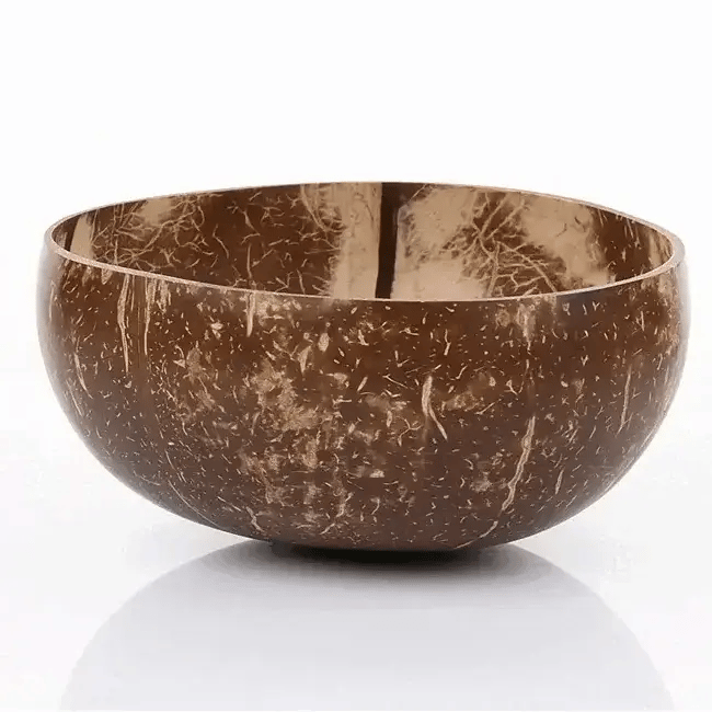 Jumbo Polished Coconut Bowls & Spoons - Reusable - Eco Leaf Products