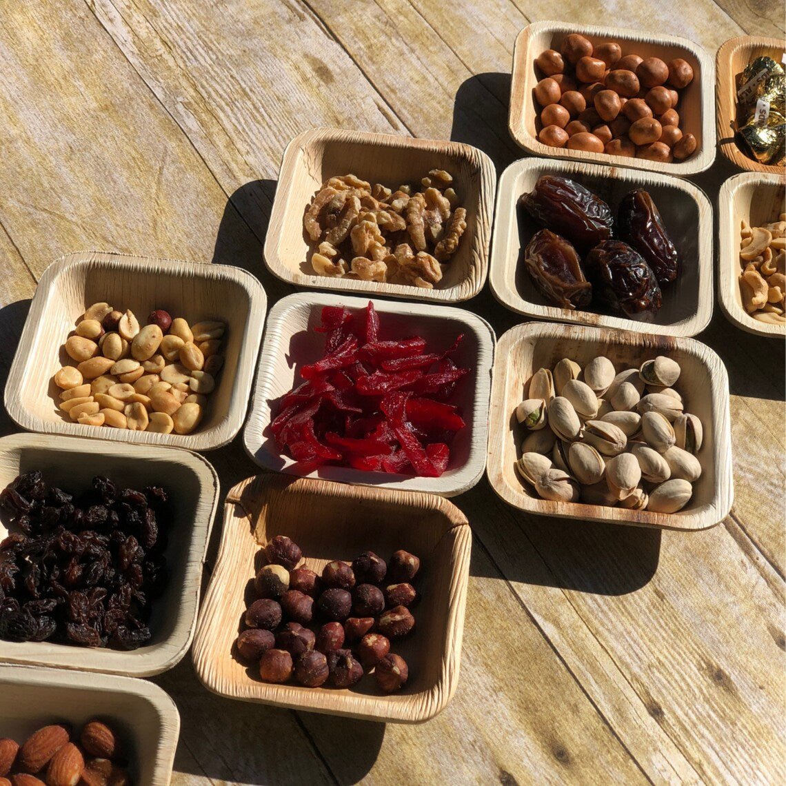 3.5" (9cm) Square Disposable Bowls - Sauce Dips - Eco Leaf Products