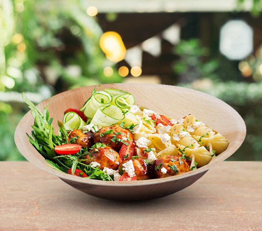 7.5" (19cm) Large Compostable Palm Leaf Bowl - Eco Leaf Products