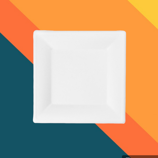 Bulk Square Disposable Bagasse Plates - Eco Leaf Products