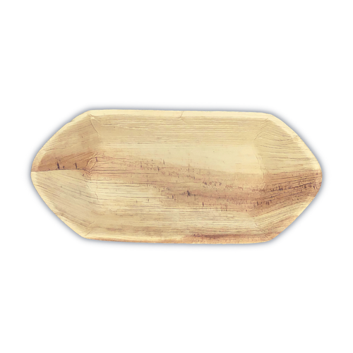 9" Boat Shape Palm Leaf Plate - Eco Leaf Products