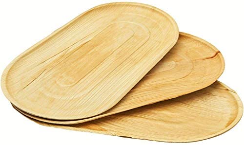 Extra Large 22" x 12" Palm Leaf Platter Tray - Eco Leaf Products