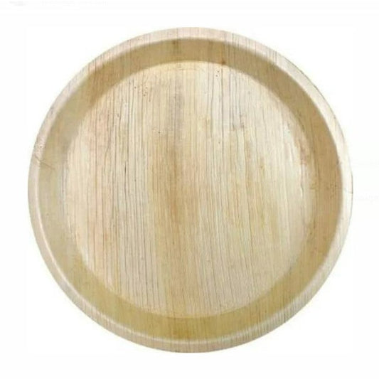12" / 30cm Large Round Palm Leaf Compostable Plates - Eco Leaf Products