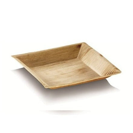 7" / 18cm Quadra Palm Leaf Disposable Party Dishes - Eco Leaf Products