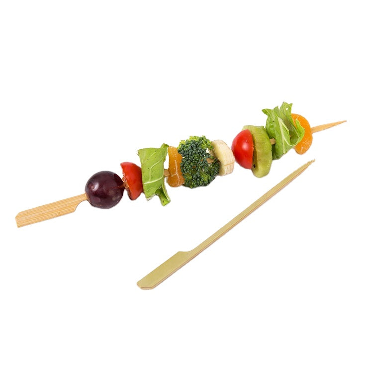 Bamboo Skewers (100 pack) 12cm Gun Shape Teppo Paddle Gushi Party Skewers - Eco Leaf Products