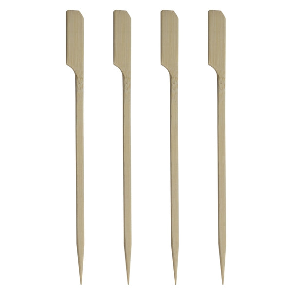 Bamboo Skewers (100 pack) 12cm Gun Shape Teppo Paddle Gushi Party Skewers - Eco Leaf Products