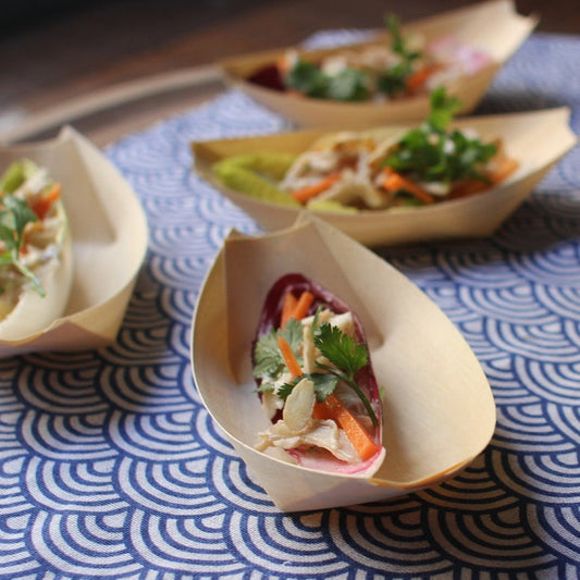Wooden Food Boat - Eco Leaf Products