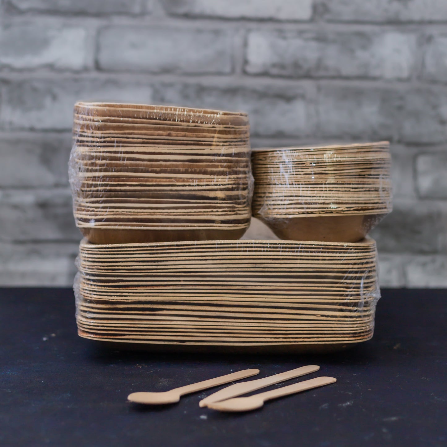 (eco) Christmas Party Gift Set - Compostable Palm Leaf Plates, Bowls & Cutlery Set - Eco Leaf Products