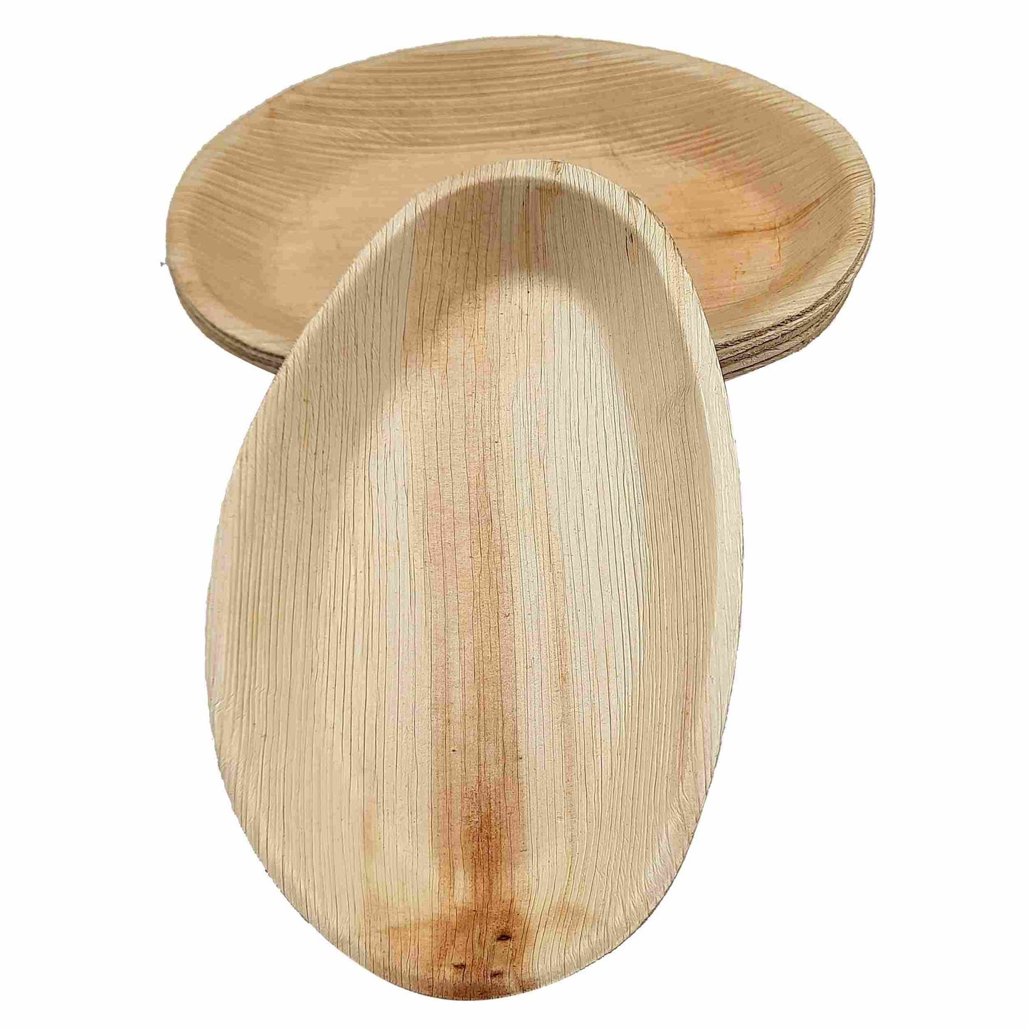 Oval Medium Palm Leaf Plates - 8" / 20 cm - Eco Leaf Products
