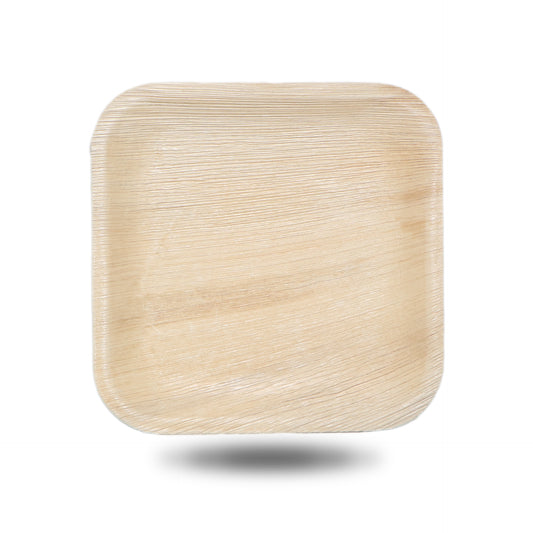 6" / 15 cm Square Palm Leaf Plate - Eco Leaf Products