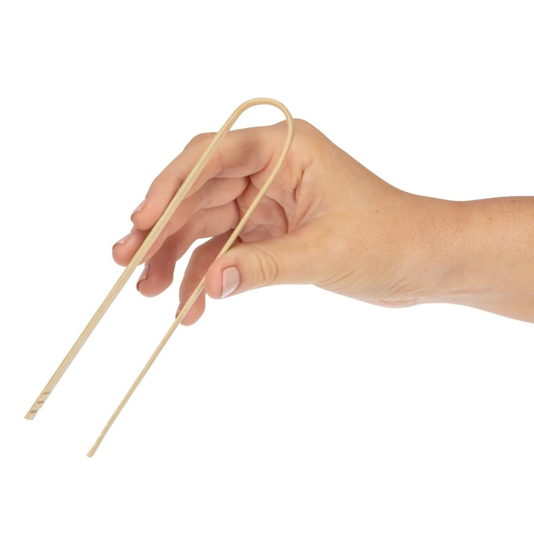 Bamboo Disposable Serving Tongs x 100 - Natural Wooden Compostable & Biodegradable - Eco Leaf Products