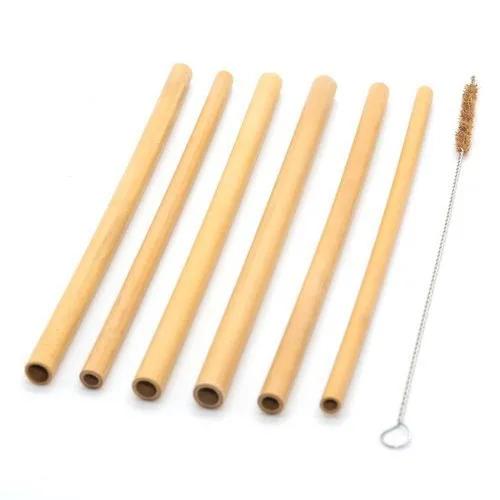 Reusable Bamboo Straws With Cleaning Brush 10pc - Eco Leaf Products