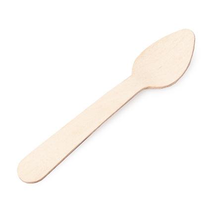 Wooden Teaspoons - Disposable Compostable Biodegradable Birchwood 110mm - Eco Leaf Products