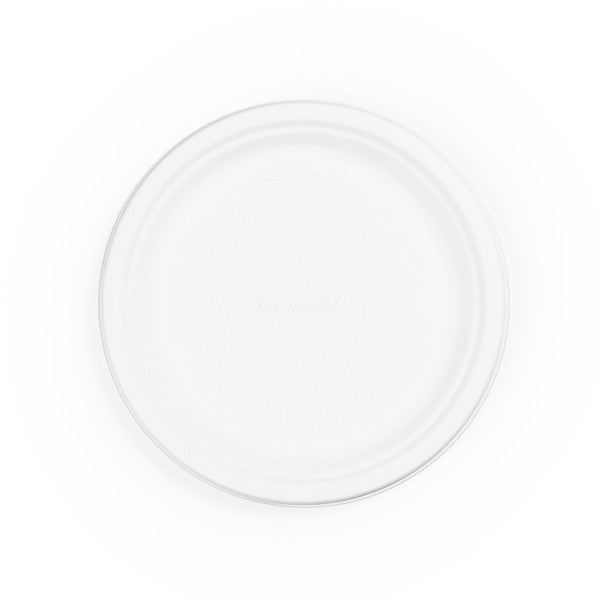 23cm (9") Disposable Round Bagasse Plate - Compostable & Eco-friendly - Eco Leaf Products