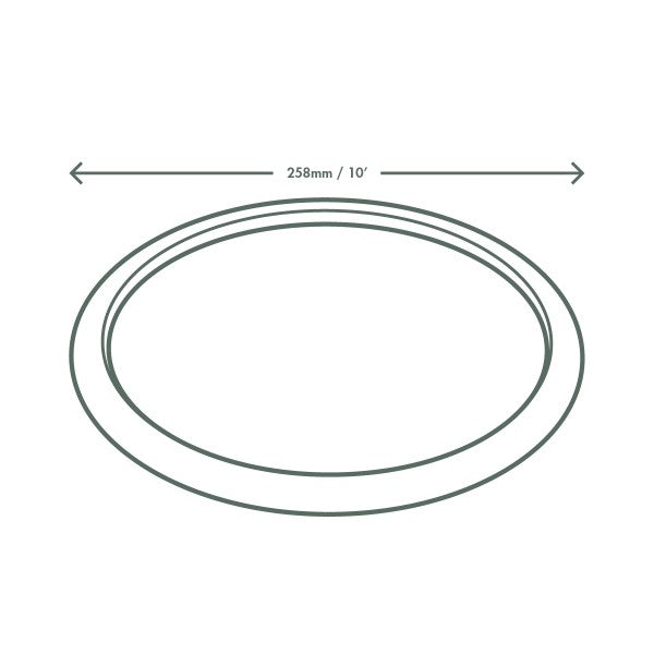 25cm (10") Round Bagasse Disposable Plate - Eco Leaf Products