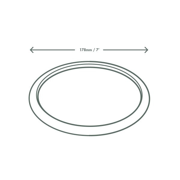 18cm (7") Disposable Strong Round Bagasse Plate - Eco Leaf Products