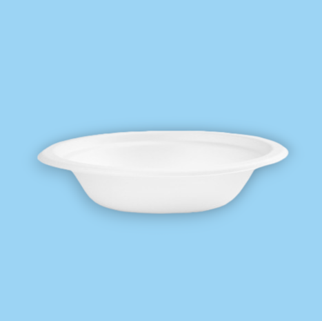 16oz (500ml) Compostable Large Round Bagasse Disposable Bowls - Eco Leaf Products