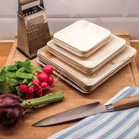 Disposable palm leaf party plates