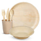 Disposable Bamboo Plates, Bowls, Cups and Wooden Cutlery Set - Eco Leaf Products