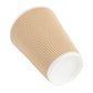 12oz (340ml) Kraft Ripple Recyclable Coffee Cups - Eco Leaf Products