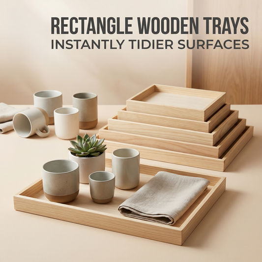 12" x 22" Rectangle Wooden Serving Trays - Eco Leaf Products