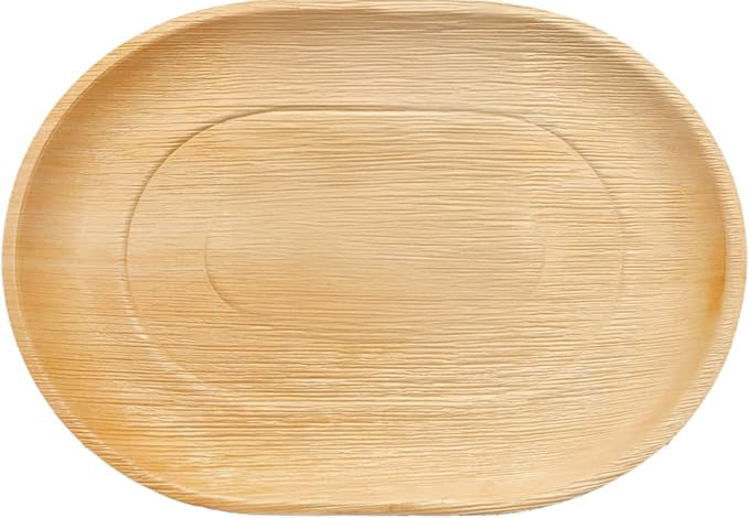 Wholesale Large Oval Disposable Bamboo Platters - Eco Leaf Products