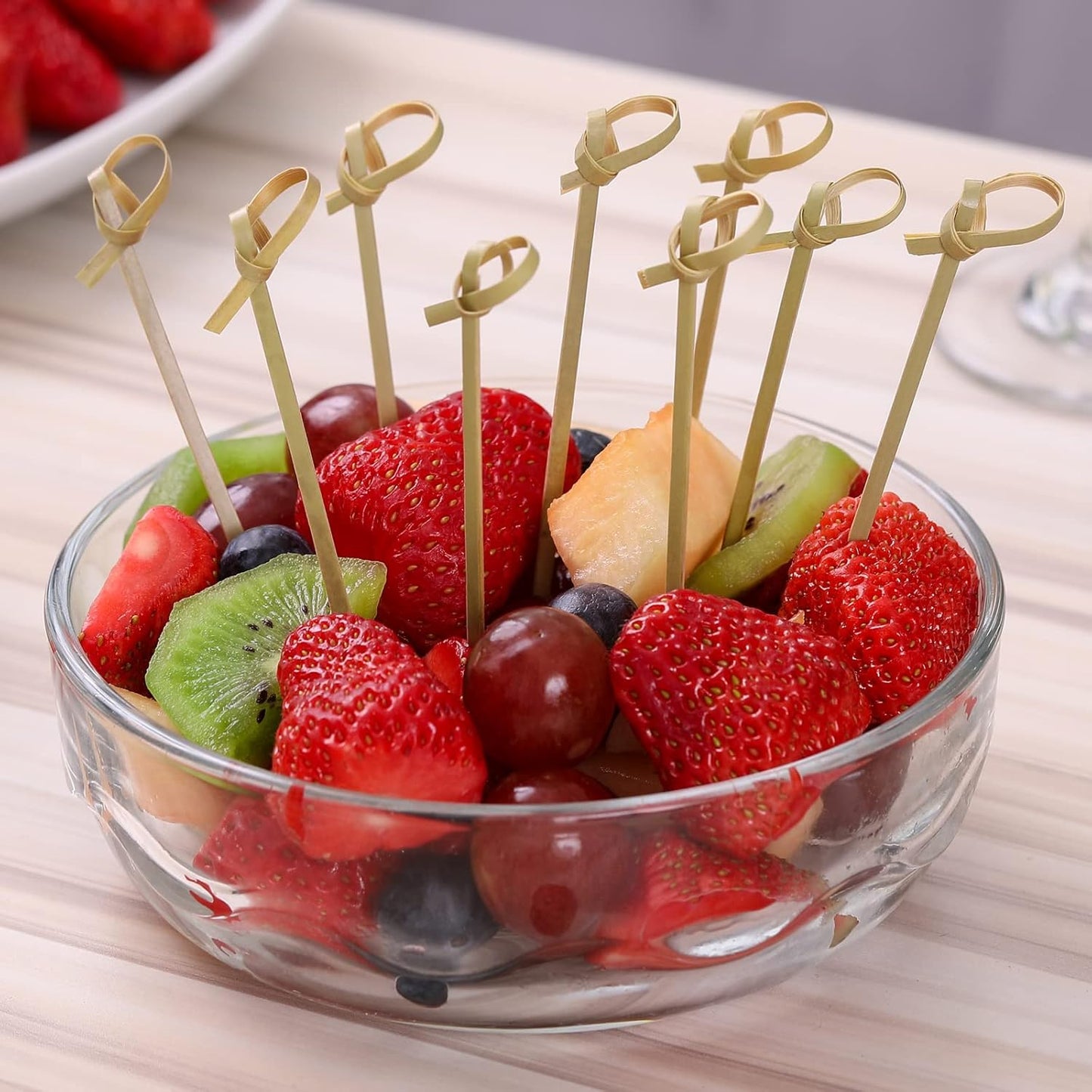 Wooden Bamboo Looped Skewers 9cm (100 pack) - Eco Leaf Products