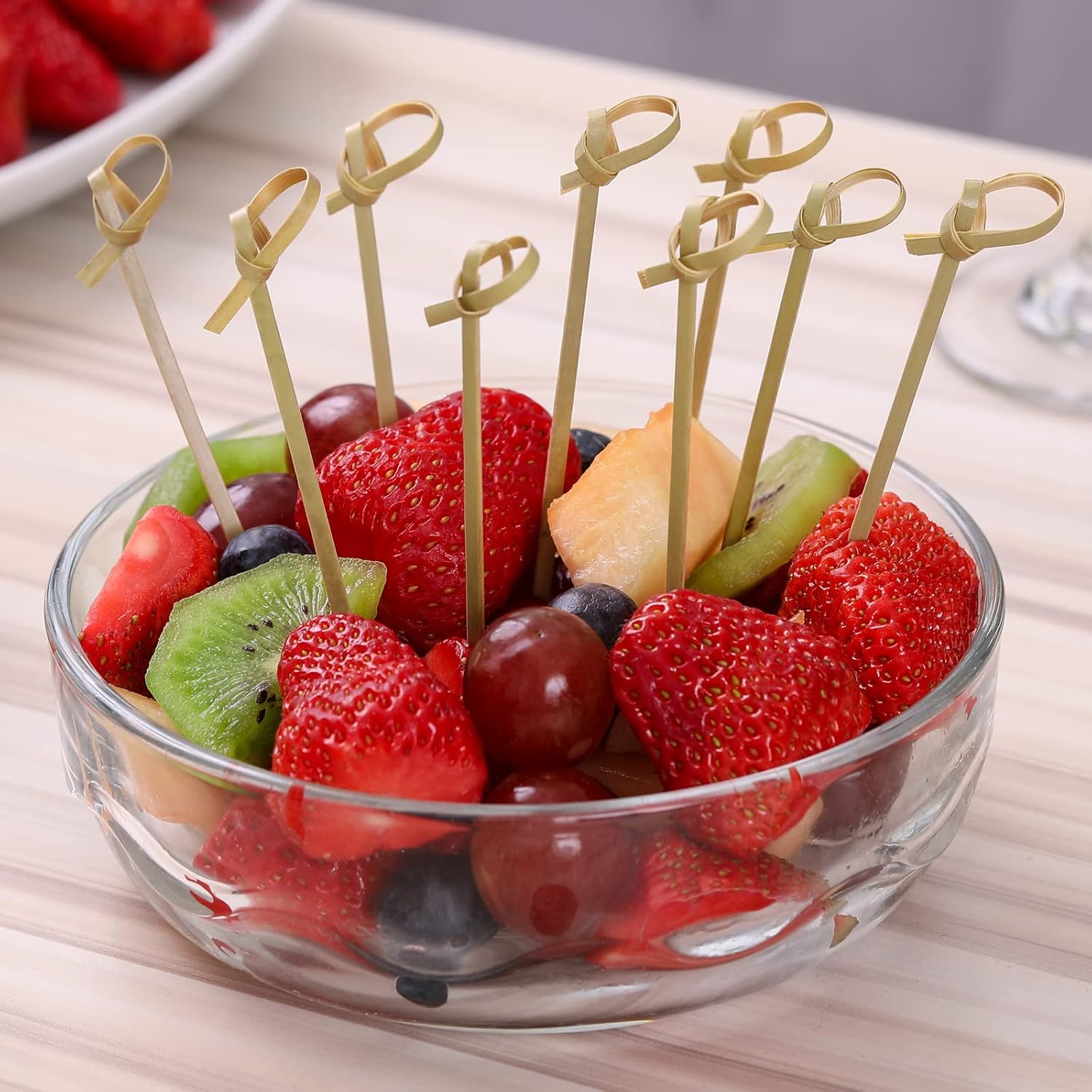 Wooden Bamboo Looped Skewers 9cm (100 pack) - Eco Leaf Products
