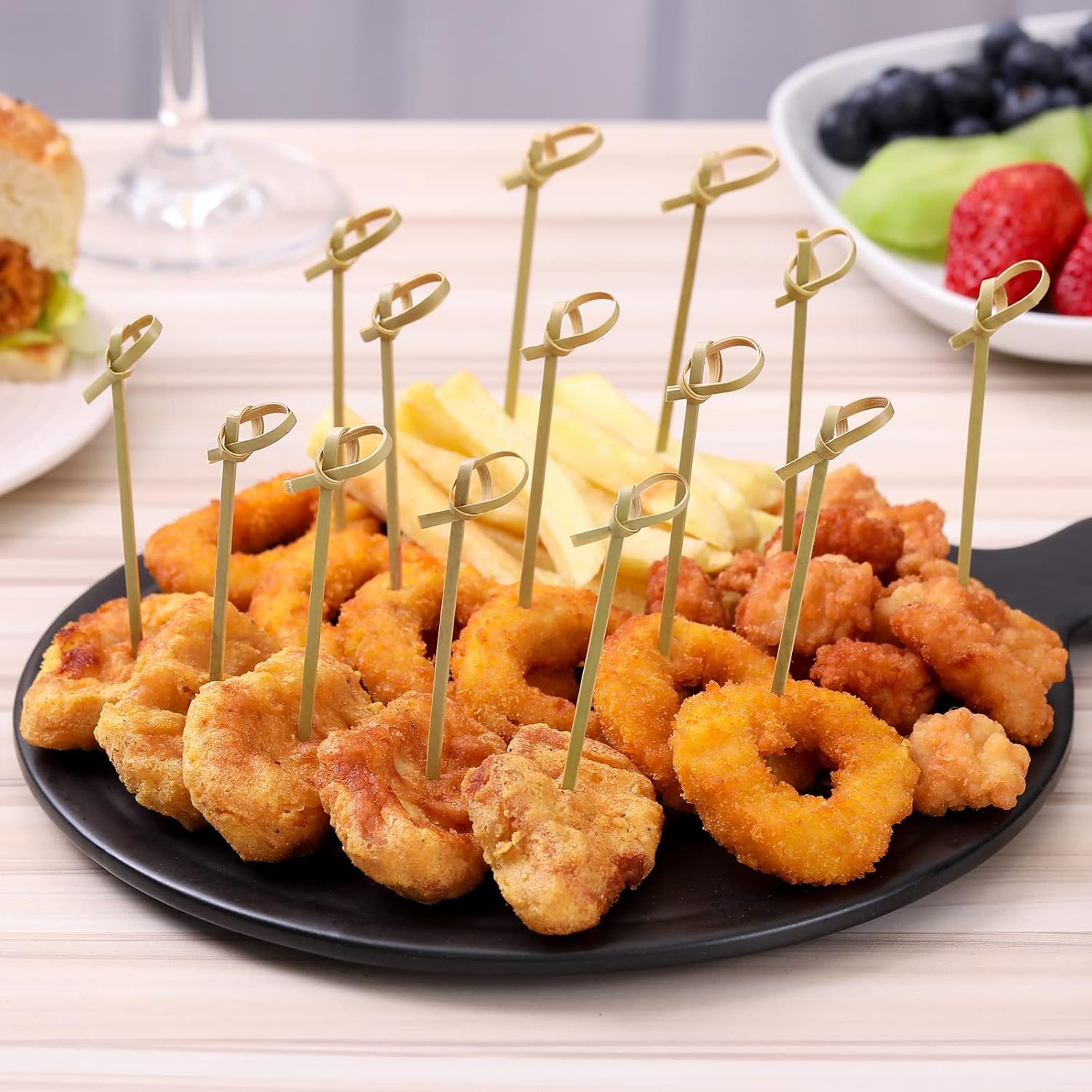 Wooden Bamboo Looped Skewers 9cm (100 pack) - Eco Leaf Products