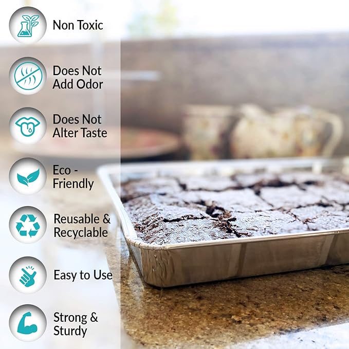 Aluminium Foil Tray Bake - Rectangular 12" x 7.5" - Eco Leaf Products